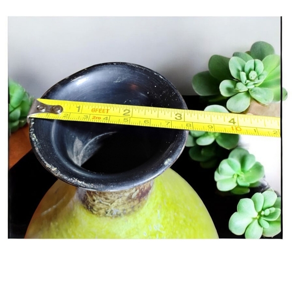 Large Lightweight Green Vase with Distressed Finish - 2' Tall - Picture 7 of 13